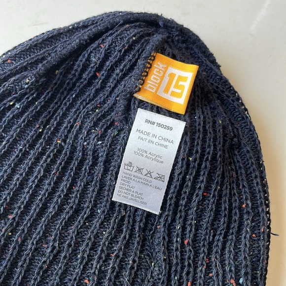 Block 15 Brewing Blue Knit Beanie Hat - Picture 6 of 6